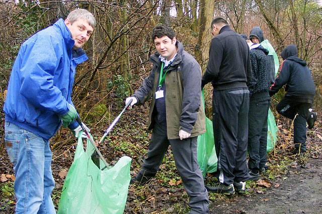 Mark Poscha, Groundwork and Ian Duffy, Rochdale YOT with young people