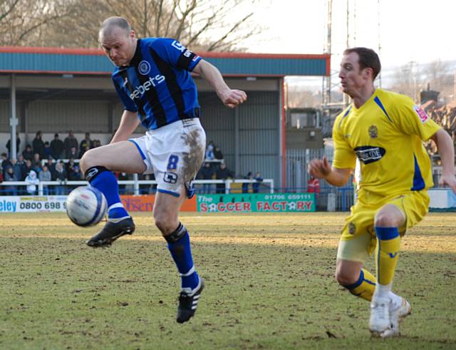 Gary Jones picks a pass.