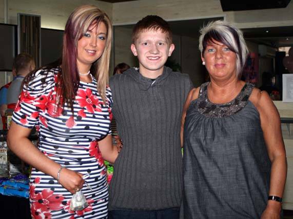 Sarah Ashworth and Denise Fleming with Sam Aston aka Chesney Brown