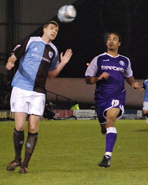 Chris O'Grady in action against Bury