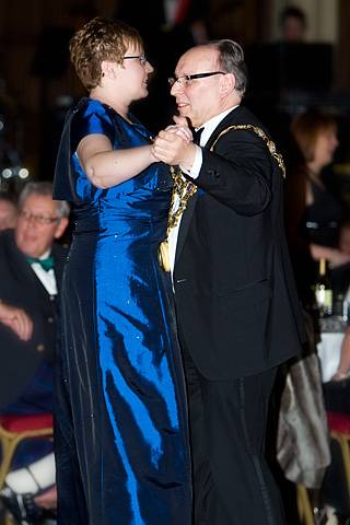 Mayor and Mayoress, Councillor Keith Swift and Ms Sue Etchells lead the dancing - The Mayor's Charity Ball 2009