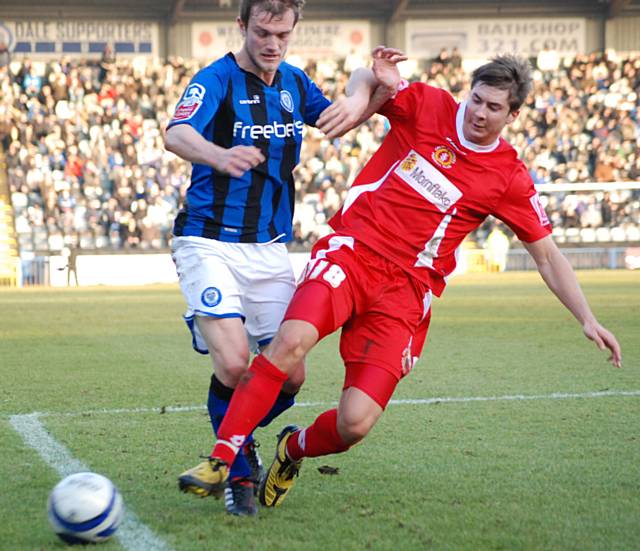 Westwood tackles Wiseman.