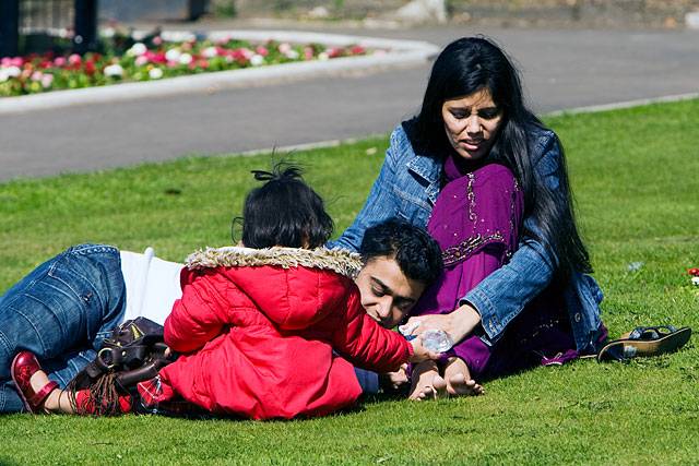 Family enjoying Springfield Park