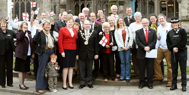 Rochdale Council honoured St George’s Day celebrations by flying the St George’s cross outside Rochdale Town Hall