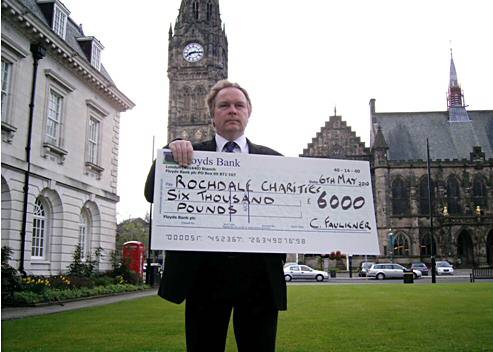 Carl Faulkner promises to donate all the councillor allowances he receives to Rochdale charities if elected