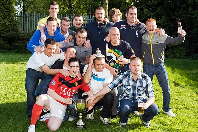 Weavers celebrate winning the A W Trippier Cup