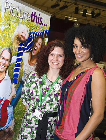 The fostering team giving out information 