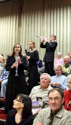 The concert started with a piece played in the audience