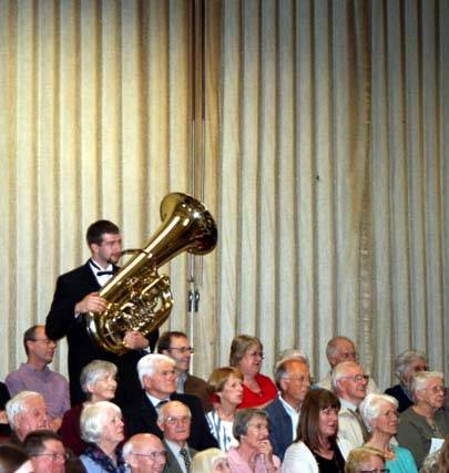 A musician amongst the audience