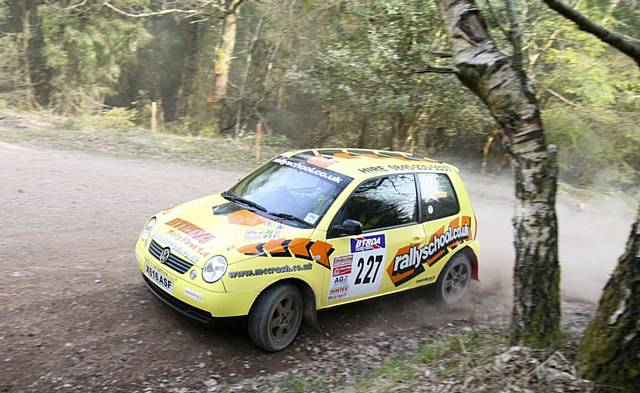 Joe Cruttenden and Matt Griffin's car in action