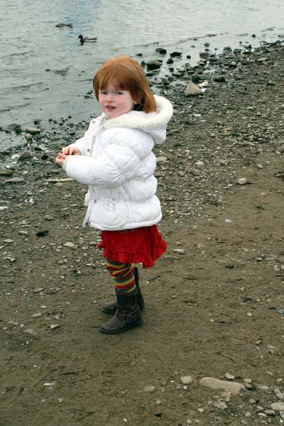 Rosie Cuthbert from Essex feeding the ducks at Hollingworth Lake