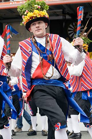 May Day celebration in Middleton -  Saddleworth Morris Men