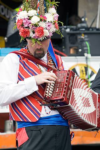 May Day celebration in Middleton -  Saddleworth Morris Men