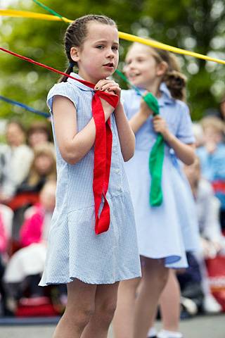 May Day celebration in Middleton - Maypole Dancing