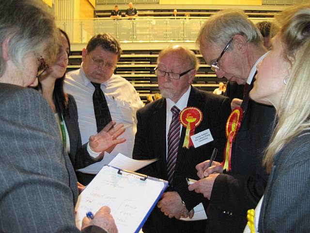 Jim Dobbin MP and other the candidates being total the final count 