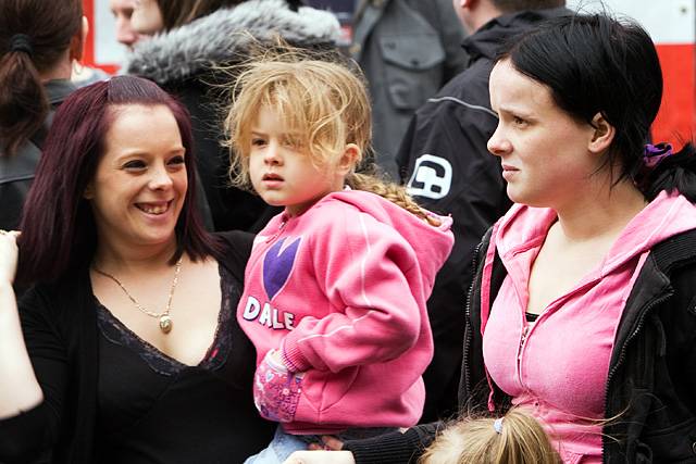 Young Dale fan outside the Town Hall