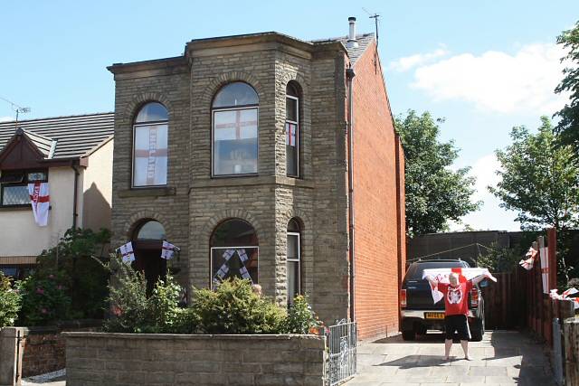 Steven Kershaw of Hornby Street is football mad and insisted the house be decorated