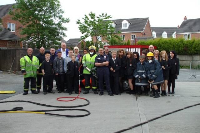 Pupils from Middleton Technology College attended a car crime day at Heywood Fire Station last week