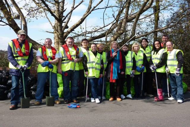 Tesco workers volunteered in a canal clean-up in Castleton