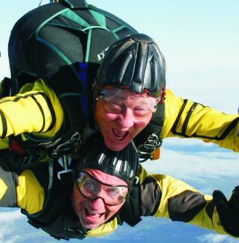 Patrick Pratt did a skydive to raise funds for an orphanage in Kenya