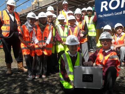 Children bury time capsule at Kentmere Primary