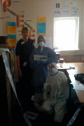 Pupils get a lesson on forensics 