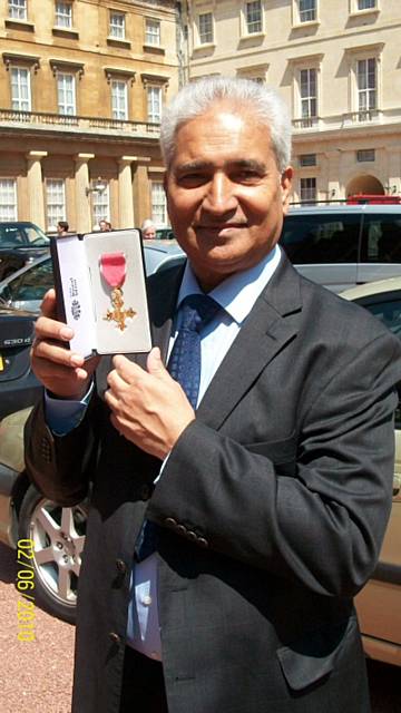 Mr Shahzad and his OBE