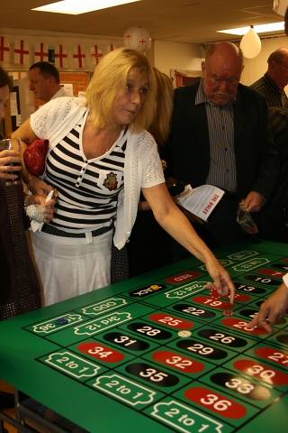 Fundraiser places her bet at the casino night in Heywood