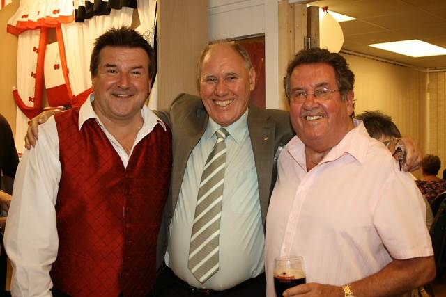 Mike Goldrick, with President of Heywood Rotary Club, George Kinder and Councillor Peter Rush