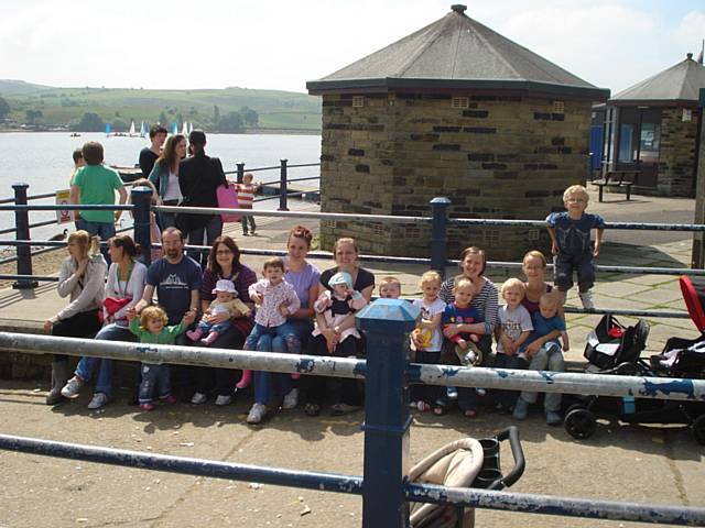 Children from Littleborough Sure Start Centre at Hollingworth Lake