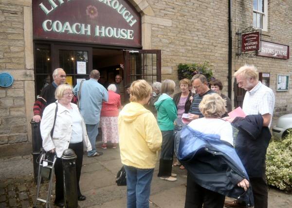 A tour party leaving The Coach House