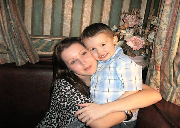 Stacey Greenwood, 22, with son Riley, 3