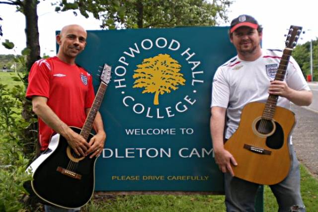 Zach Lee and Ian Curley at Hopwood Hall College