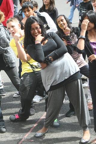 Students take part in street dancing