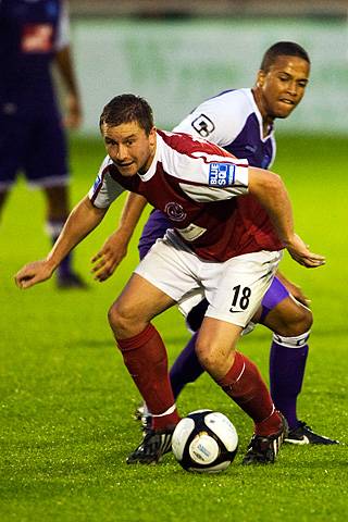 Fleetwood Town v Rochdale - Fleetwood substitute Jamie Maguire on the ball