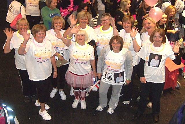 The walk has been put back until 23 September<br/>
Some of the ladies who took part in the Springhill Hospice Midnight Walk last year