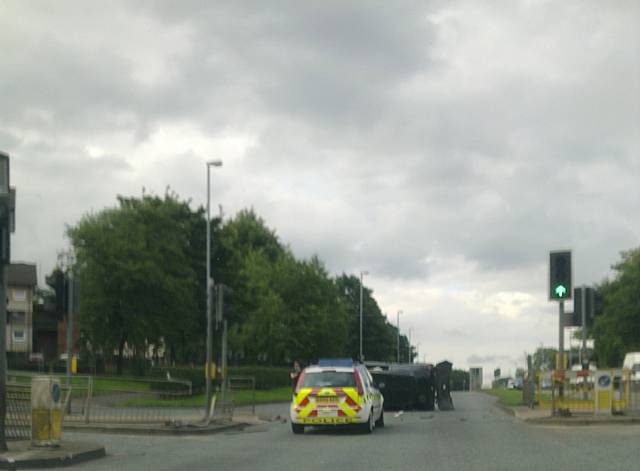 Manchester Road, A58, is closed from Drake Street towards Castleton and Manchester because of an accident 

