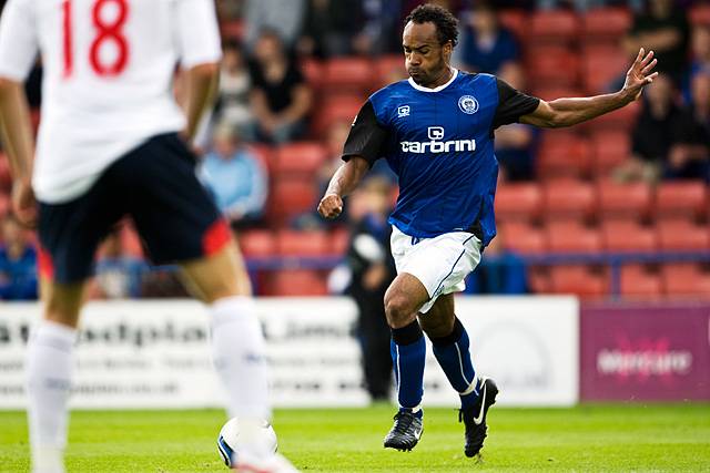 Chris O'Grady fires the shot that gave Dale their late equaliser