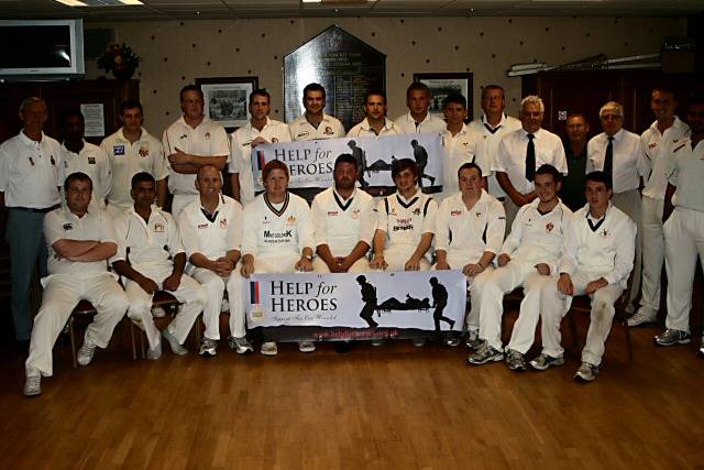 Cricket players from teams across the borough supporting Help for Heroes