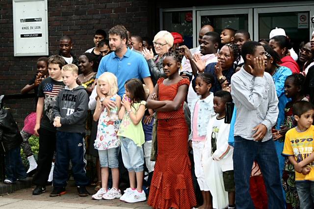 Crowds enjoy the entertainment