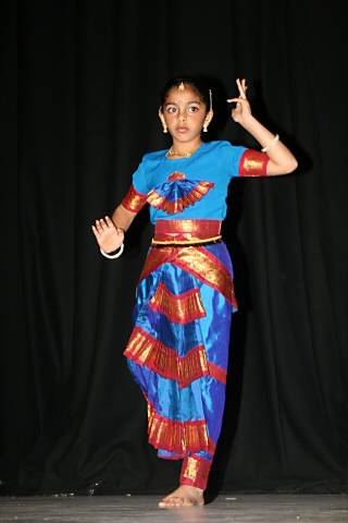 One of the Nytya Jyoti dancers performing on stage