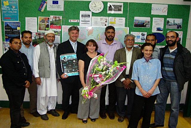 Some of the Alliance members and Chief Superintendent John O’Hare presenting Ms Bottomley with a farewell gift