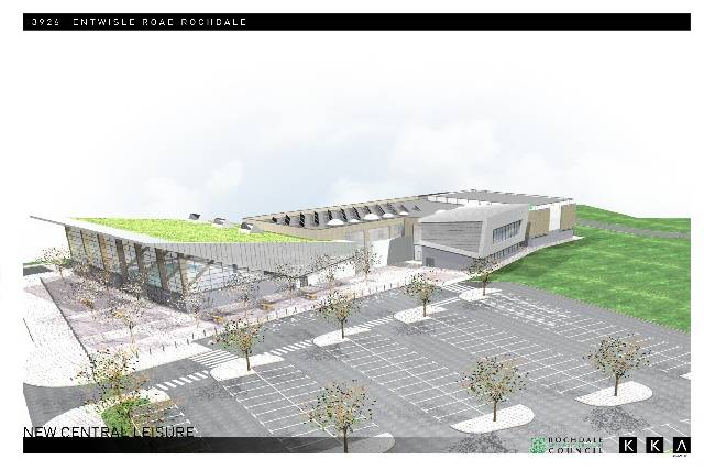 An artists’ impression of the new leisure centre

 
