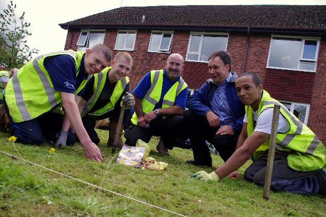 Ashley Reynolds, Elliot Mann, Gary Hall, Green Team Supervisor, Groundwork Oldham & Rochdale, Paul Dockerty, Environmental Improvements Programme Co-ordinator, Rochdale Boroughwide Housing and Thomas McConkie