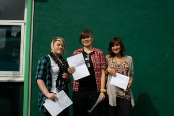 Sian Watkins, Leonie Saleem and Steph Turner show off their results