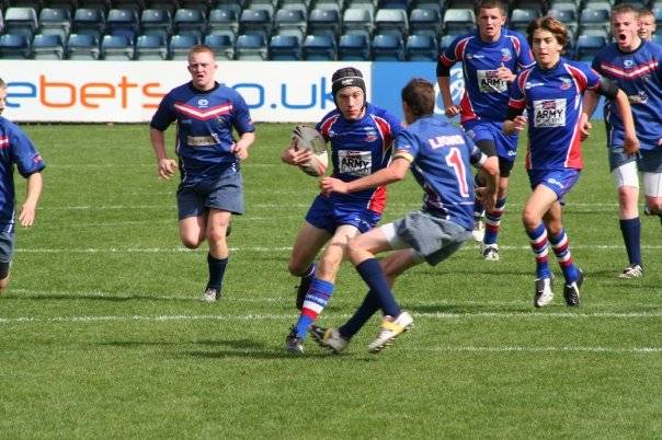 Hornets 18s full back Matty Crowley in action at Spotland last season
