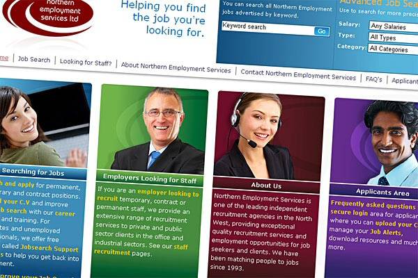 Northern Employment Services website