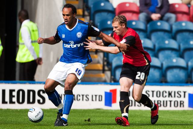 Rochdale 1 - 2 Colchester<br />Chris O'Grady on the ball