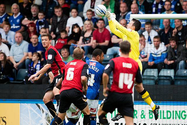 Rochdale 1 - 2 Colchester<br />Josh Lillis  punches clear