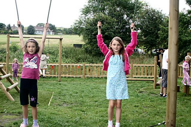 Children enjoy the play area